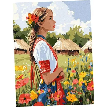 Malování podle čísel - Krásná Ukrajinka 30x40cm / Ideyka