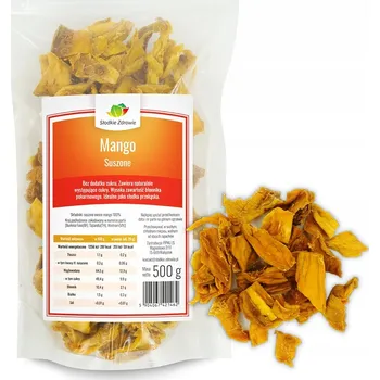 Sušená potravina Mango sušené Słodkie Zdrowie plátky, přírodní, bez cukru 500 g