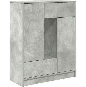 Komoda Šedá betonová komoda 73 x 31 x 90 cm, 2 dvířka, 2 zásuvky