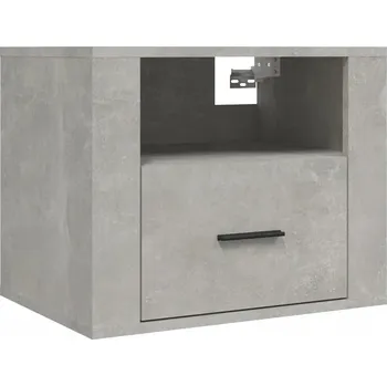 Noční stolek Závěsný noční stolek šedobetonový 50 x 36 x 40 cm