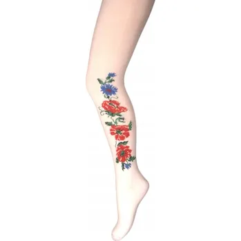 Milusie dětské bílé punčocháče bavlna velikost 128