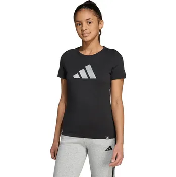 Chlapecké tričko Dětské bavlněné tričko adidas JV5262 černá 99X, vel. 134