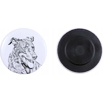 Obraz Francouzský ovčák Beauceron - magnet s psím pozadím, extra lehký, silný