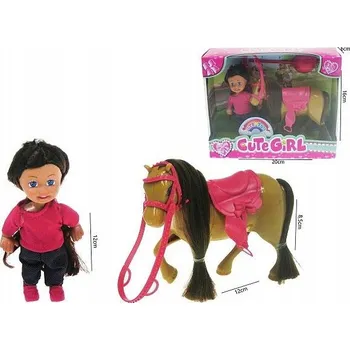 Panenka Panenka 12 cm s koněm HLI02 46113, HIPO, 236713.