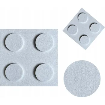 Obraz Filcové kostky na zeď, panely kostky na zeď, panely LEGO 30x30 bílé