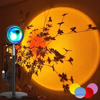 Lampička LED LAMPA PROJEKTOR IMITUJÍCÍ ZÁPAD SLUNCE