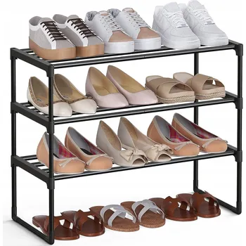 Botník Botník Songmics s policemi 68 x 55 x 30 cm černý