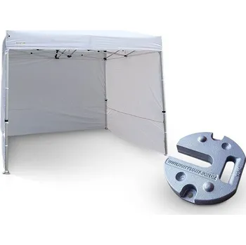 Zahradní stan Nůžkový Párty stan 3x3m ALU Premium 4ks plné bočnice + ZÁVAŽÍ 4ks barva Zelená