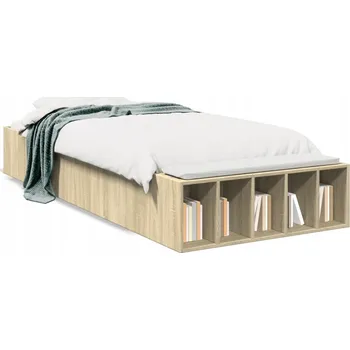 Postel Rám postele dub sonoma 225,5 x 93 x 30 cm s úložným prostorem