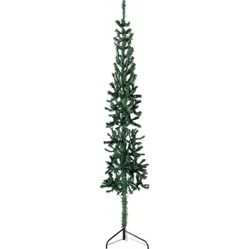 Vánoční stromek Zelený umělý vánoční stromek polovina 150 cm, PVC, šířka 43 cm
