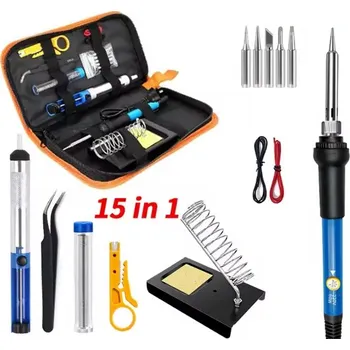 Páječka Pájecí sada RETOO 60 W s regulací teploty, 5 hroty a pouzdro