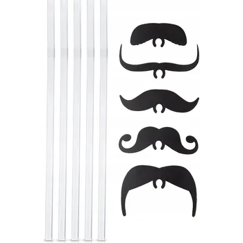 5x Plastová brčka s kloubem S KNOÍREM plastová opakovaně použitelné na nápoje a drinky