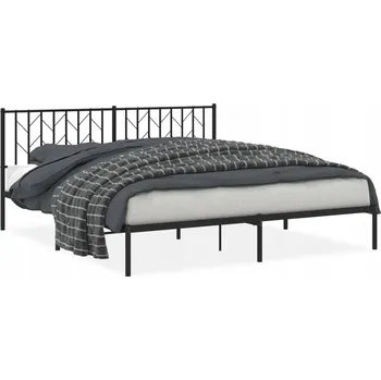 Postel Kovový rám postele 180 x 200 cm černý