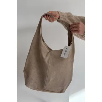 Kabelka Semišová kožená kabelka – béžová Rilith Velikost: Univerzální