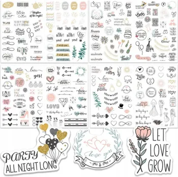 Svatební dekorace Samolepky návštěvní kniha svatební svatební sada na svatba 436 ks