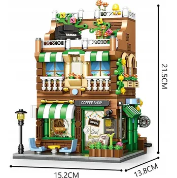 ostatní stavebnice STAVEBNICE STREESCAPE - KAVÁRNA COFFEE SHOP - 724 dílků