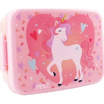 Svačinový box Box na svačinu PRET Jednorožec srdíčka růžová