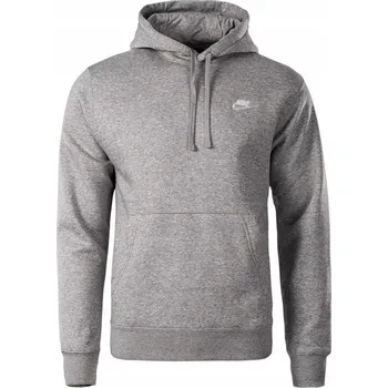 Pánská mikina Pánská mikina Nike Sportswear Club Hoodie šedá bavlněná s kapucí M