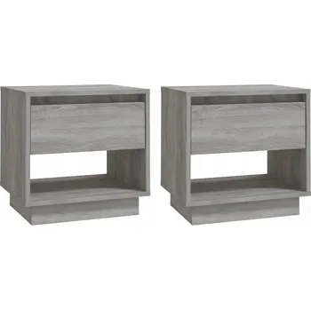 Noční stolek Noční stolek šedý dub sonoma 45 x 34 x 44 cm, 2 ks