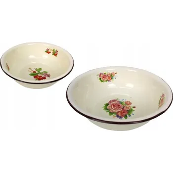 Obraz Emailová mísa 28x9 cm - KRÉMOVÁ, různé vzory