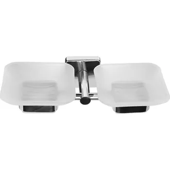 CONCEPT 150 mýdlenka, dvojitá, nástěnná, sklo, nerez ocel