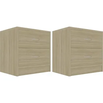 Noční stolek Noční stolky, 2 ks, dub sonoma, 40x30x40 cm, deska