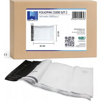 Obálka Plastové obálky C3 35x46 cm, LDPE 55 mikronů, karton 1000 ks