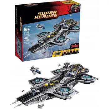 ostatní stavebnice STAVEBNICE HELICARRIER SHIELD - SUPER HRDINOVÉ 2996 DÍLKŮ LETADLOVÁ LOĎ 16+