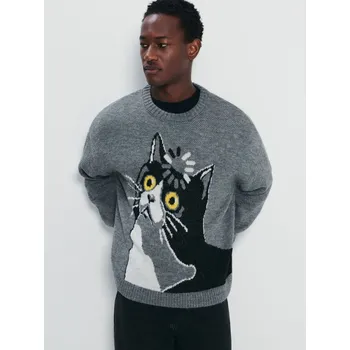 Pánský svetr Volný svetr - XS - House - tmavošedý - 685HX-90M