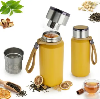 Termoska TERMOSKA TERMOHRNEK CESTOVNÍ OCELOVÁ 650 ml NA KÁVU ČAJ VODU + SÍTKO