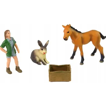 Figurka Sada figurek kůň světlý zvířata