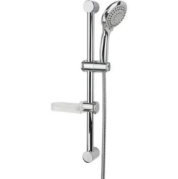 Sprchový set EASY sprchová souprava 4-dílná, ruční sprcha, 3 proudy, tyč, hadice, mýdlenka, chrom