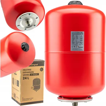 Expanzní nádoba EXPANZNÍ NÁDOBA PRO TOPENÍ 24L ZÁSOBNÍK PRO INSTALACE ÚSTŘEDNÍHO TOPENÍ (C.O.)