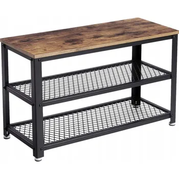 Botník Lavice bez úložného prostoru Songmics 73 x 45 x 30 cm hnědá