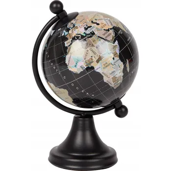 Obraz DEKORATIVNÍ GLOBUS 9,5 x 8,5 x 14,5 cm MINI ČERNÝ