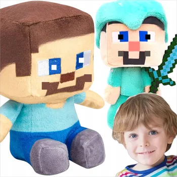 plyšák MINECRAFT PLYŠÁK DIAMANTOVÝ STEVE S MEČEM