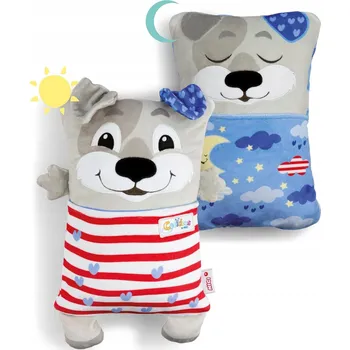 plyšák NICI PLYŠOVÝ MAZLÍČEK PŘÍTULNÍČEK PEJSEK S OBOUSTRANNOU FUNKCÍ 30X20 CM