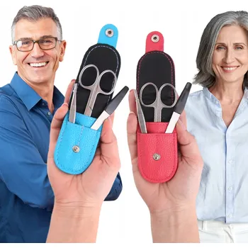 2x Cestovní sada na manikúru a pedikúru pro ni i pro něj