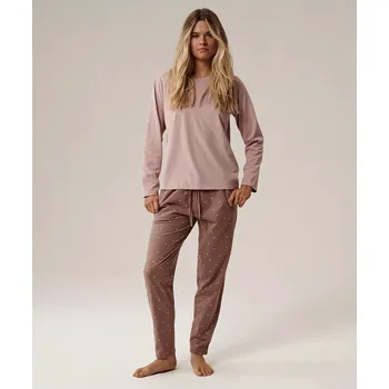 Dámské oblečení Pyžamo Atlantic NLP-502 long/r S-2XL růžová XL