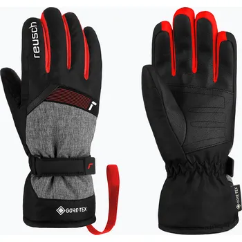 Dětské lyžařské rukavice Reusch Flash Gore-Tex black/black melange/fire red