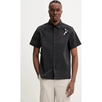 Pánská košile Košile Heliot Emil SS25.M.05.042.BLK01.CO černá 99X, vel. 48