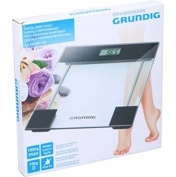 Osobní váha Koupelnová váha Grundig Skleněná koupelnová váha