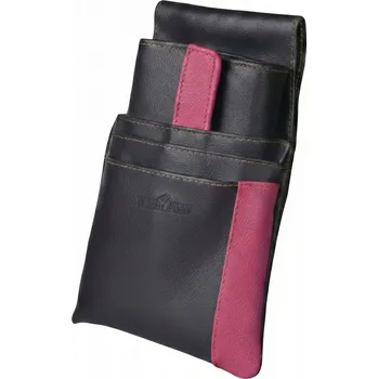 Peněženka Číšnická peněženka s pouzdrem, černo-růžová