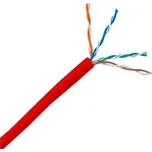 UTP kabel PlanetElite, Cat5E, licna(lanko), PVC, červená, 305m