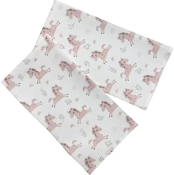 Plena Látková plena 70x70 cm Růžový jednorožec (balení 5 ks)