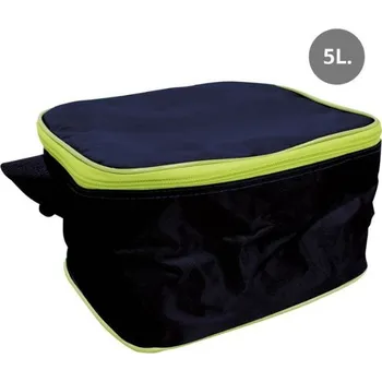 Termotaška na jídlo 5l, Vassary, tvar kvádru, ucho do ruky nebo přes rameno, modrozelená