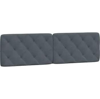 Polštář Polštář na čelo ze sametu, tmavě šedý, 185 x 6 x 48 cm