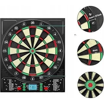 Terč na šipky Elektronický terč na šipky s LCD displejem pro 1-8 hráčů, 34 her