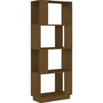 Knihovna Regál na knihy z masivního borovicového dřeva 51 x 25 x 132 cm, medově hnědý