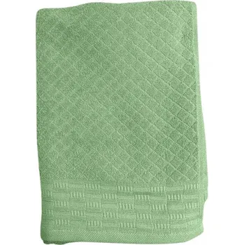 Ručník SMUKEE Bavlněný ručník KOUPELNOVÝ 2 ks 50 x 90 cm kosočtverce zelený 6119